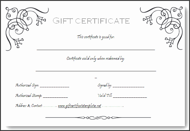 Full Page Gift Certificate Template New 9 Printable Gift Certificate Template Sampletemplatess