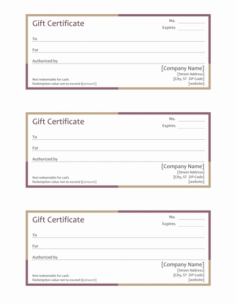 Full Page Gift Certificate Template Unique Download Boundary Free Certificate Templates for Ms Fice