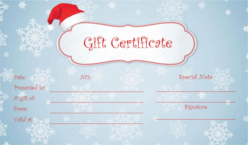 Funny Gift Certificate Template Lovely Snow Crystals Christmas Gift Certificate Template