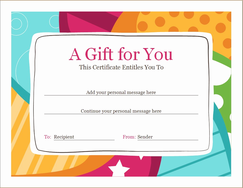 Funny Gift Certificate Template Unique Birthday Voucher Template