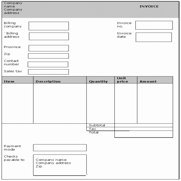 Generic Invoice Template Word Luxury Generic Invoice – Task List Templates