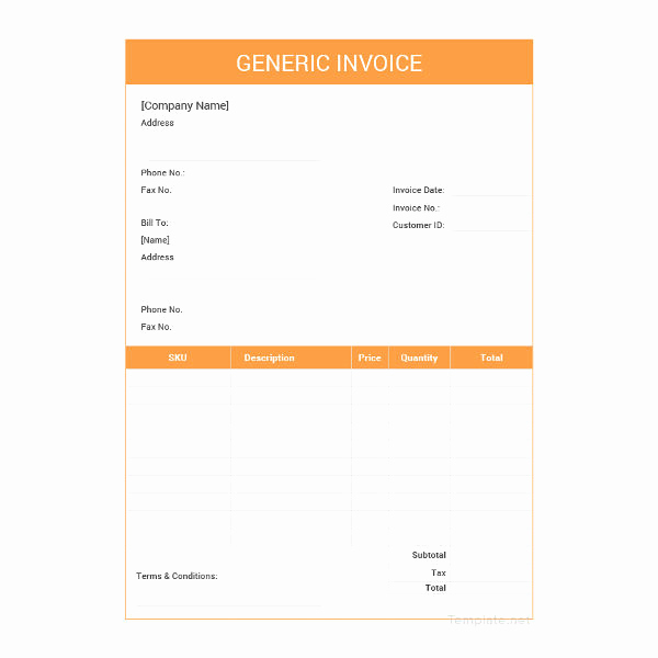 Generic Invoice Template Word New Invoice Template 43 Free Documents In Word Excel Pdf