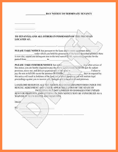 Georgia Eviction Notice Template Awesome 5 Sample Of 30 Day Notice to Vacate