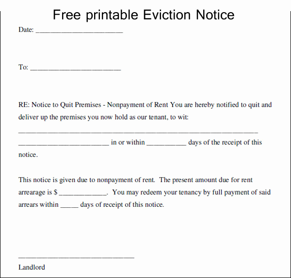 Georgia Eviction Notice Template Fresh Printable Eviction Notice