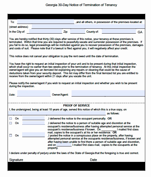 Georgia Eviction Notice Template New Download Georgia Eviction Notice forms Notice to Quit