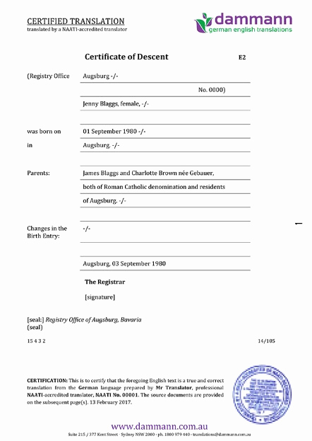 German Birth Certificate Template Awesome A Description Of A German Birth Certificate Translation