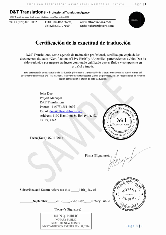 German Birth Certificate Template Lovely Translation Samples D&amp;t Translations