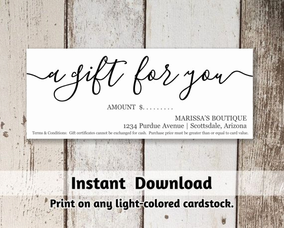 Gift Certificate Template Free Pdf New Printable Gift Certificate Gift Card Template Simple