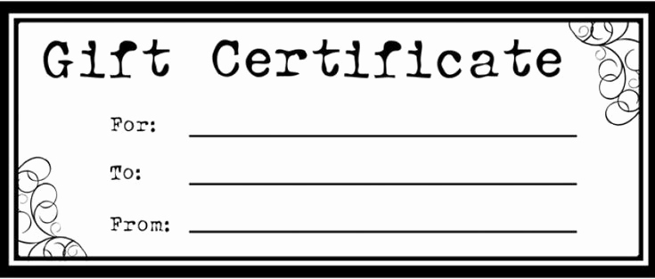 Gift Certificate Template Printable Inspirational Free Printable