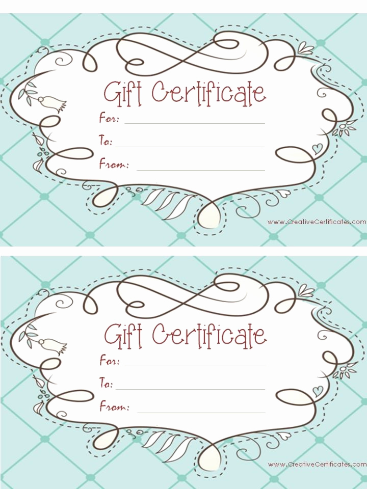 Gift Certificate Template Printable Lovely Light Blue T Certificate Template with A Cute Design