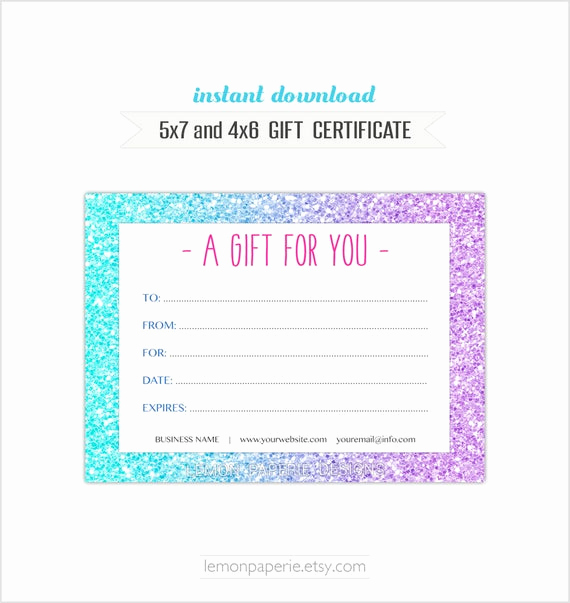 Gift Certificate Template Psd Awesome 5x7 and 4x6 Gift Certificate Templates Psd Shop