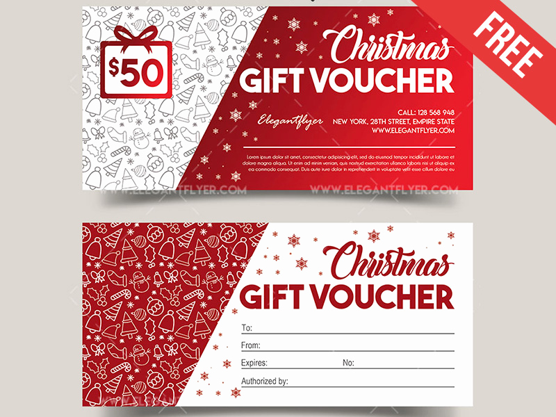 Gift Certificate Template Psd Elegant Christmas V02 – Free Gift Certificate Psd Template by