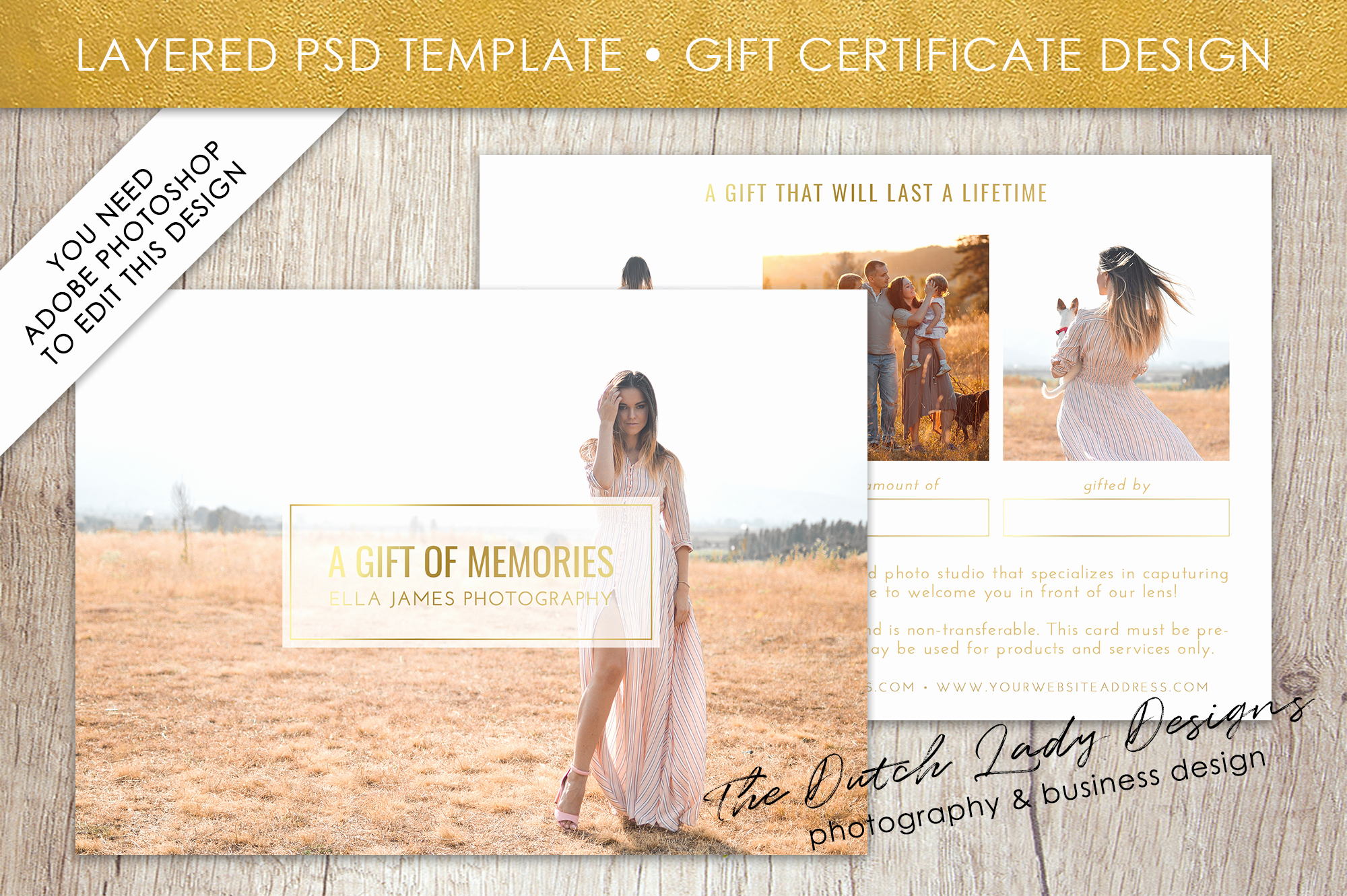 Gift Certificate Template Psd Lovely Gift Card Template for Adobe Shop Layered Psd