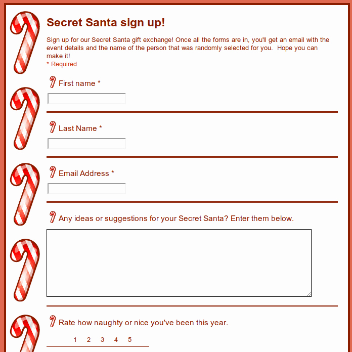 Google Docs Gift Certificate Template Fresh organize A Secret Santa with Google Docs