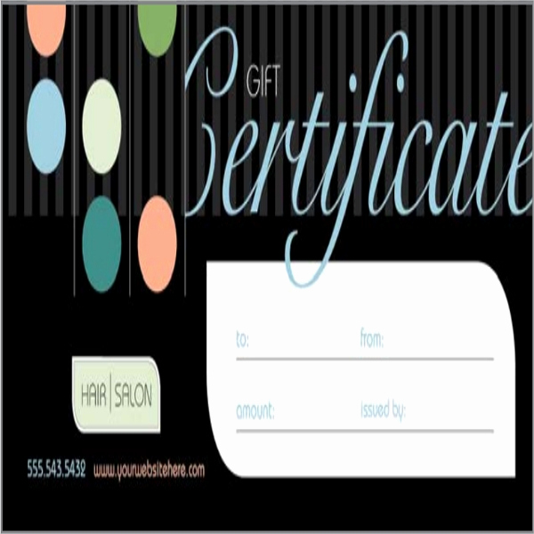 Google Docs Gift Certificate Template Inspirational Salon Gift Certificate Template 9 Free Pdf Psd Ai