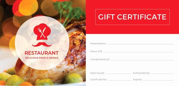 Google Docs Gift Certificate Template Luxury 10 Restaurant Gift Certificate Templates Doc Psd Eps