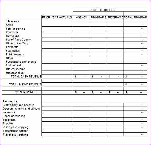 Grant Budget Template Excel Best Of 8 Non Profit Bud Template Excel Exceltemplates