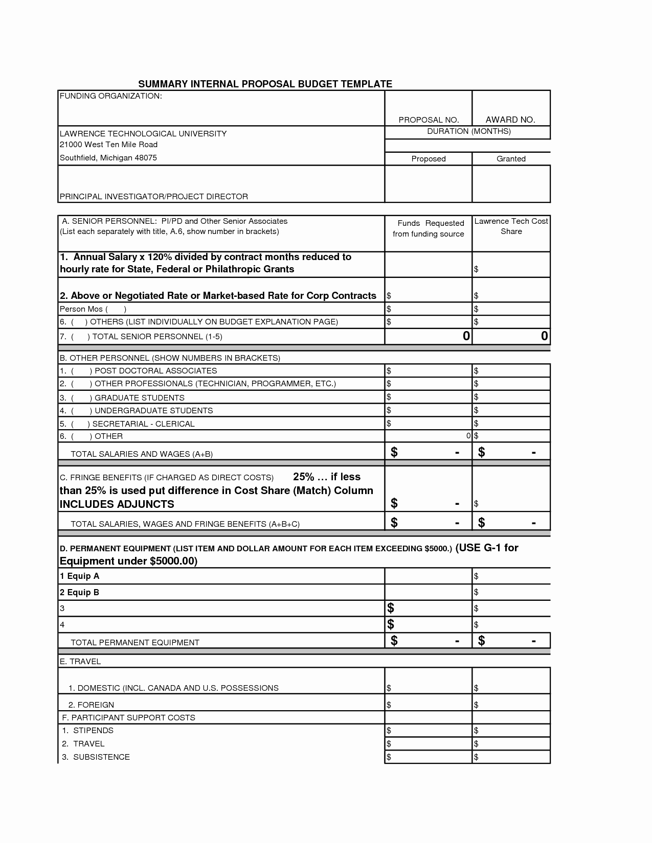 Grant Budget Template Excel Inspirational 25 Of Grant Proposal Bud Template