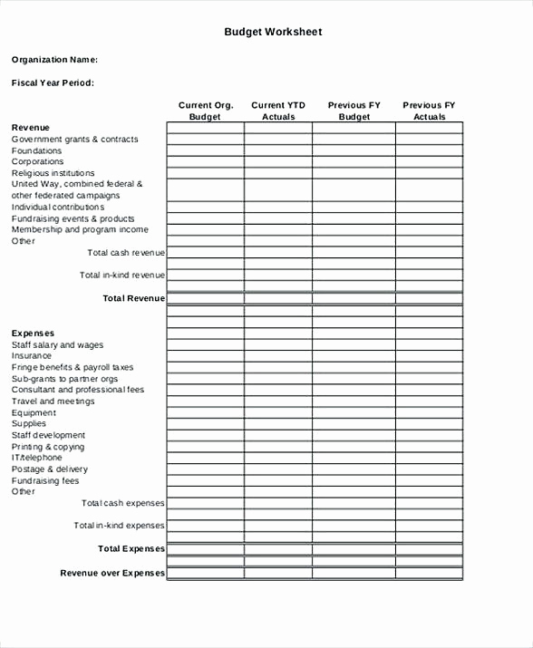 Grant Budget Template Excel Lovely Nonprofit Program Bud Template 8 Non Profit Bud