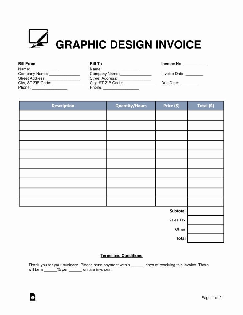 Graphic Design Invoice Template Free Fresh Free Graphic Design Invoice Template Word Pdf