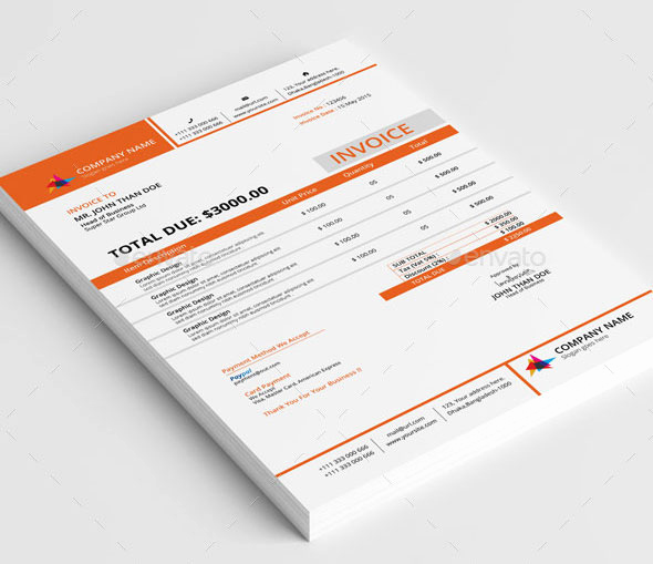 Graphic Design Invoice Template Free Inspirational 37 Best Psd Invoice Templates for Freelancer