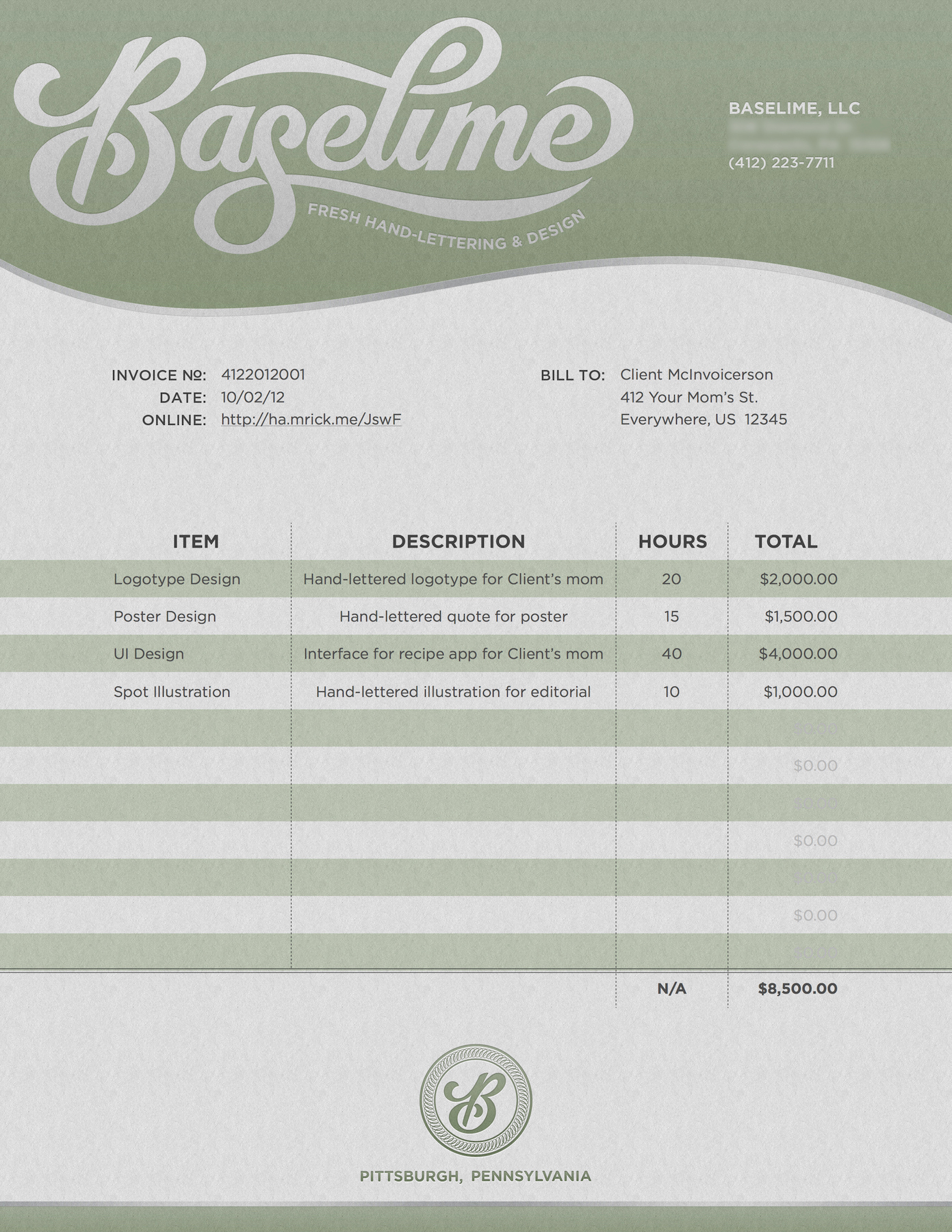 Graphic Design Invoice Template Free Inspirational [download] Freelance Graphic Designer Invoice Template