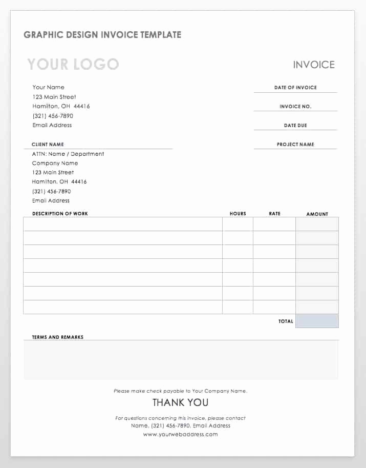 Graphic Design Invoice Template Free Luxury 55 Free Invoice Templates