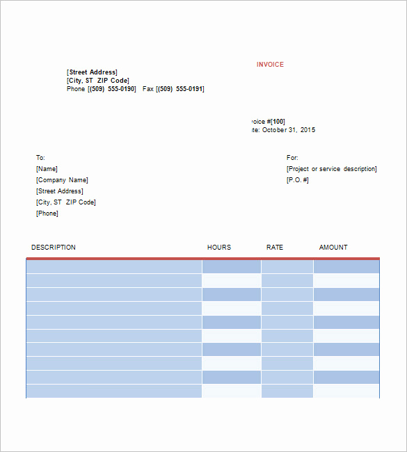 graphic design invoice