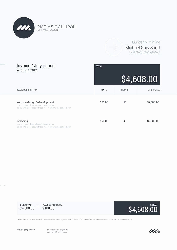 Graphic Design Invoice Template Pdf New 30 Best Invoice Receipt Images On Pinterest