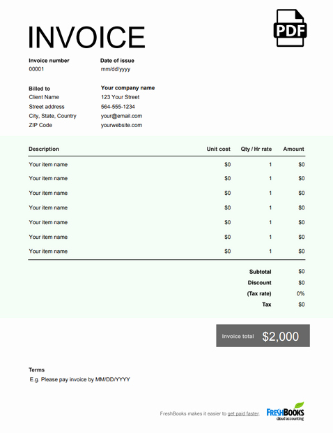 Graphic Design Invoice Template Pdf Unique Pdf Invoice Template Free Download