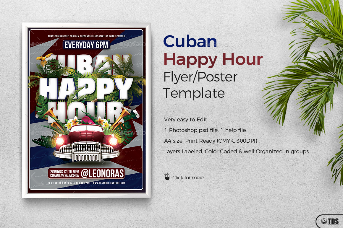 Happy Hour Menu Template Best Of Cuban Happy Hour Flyer Template by Lou606