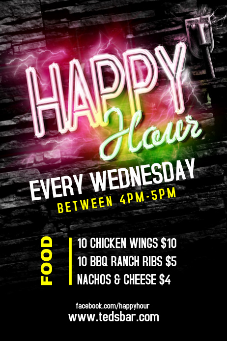 Happy Hour Menu Template Inspirational Customize 9 510 Bar Templates