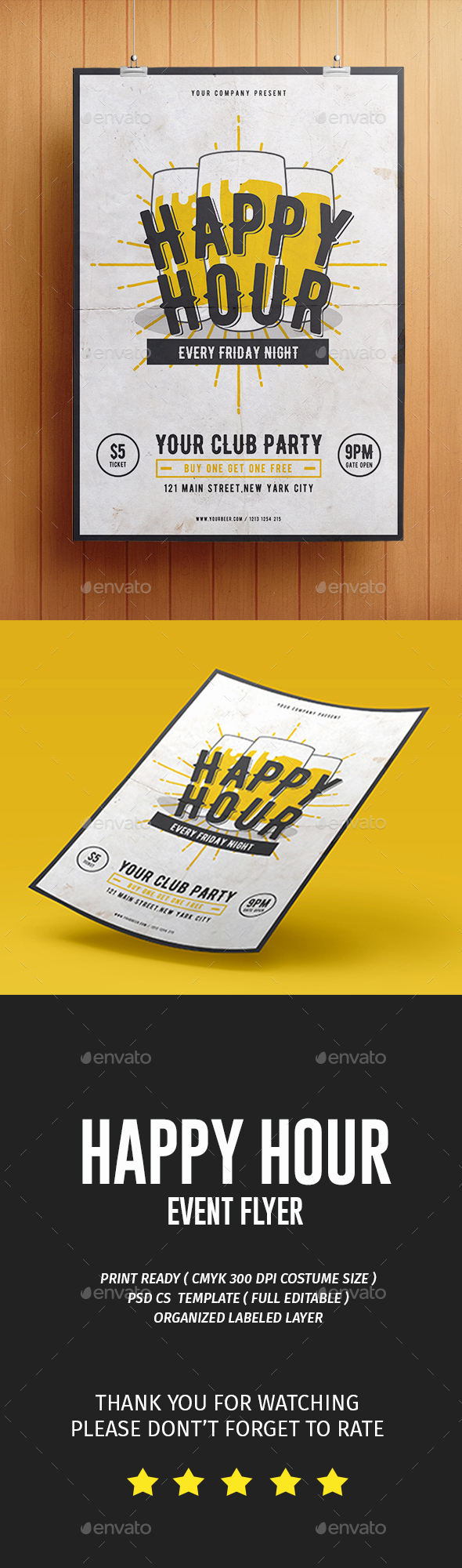 Happy Hour Menu Template Inspirational Happy Hour Flyer by tokosatsu