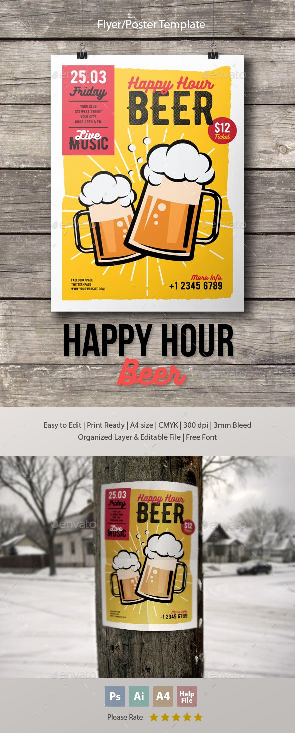 Happy Hour Menu Template Inspirational Pin by Best Graphic Design On Flyer Templates