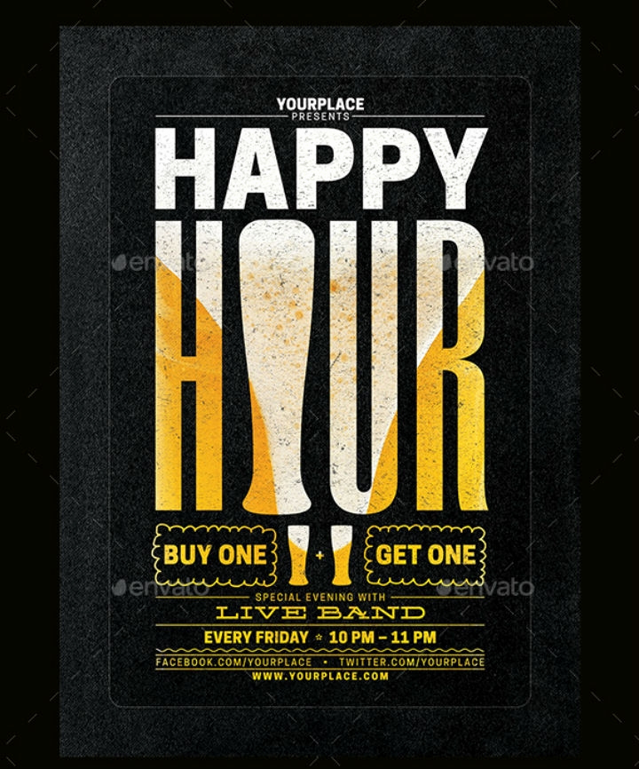 Happy Hour Menu Template Lovely 14 Happy Hour Menu Designs &amp; Templates Psd Ai