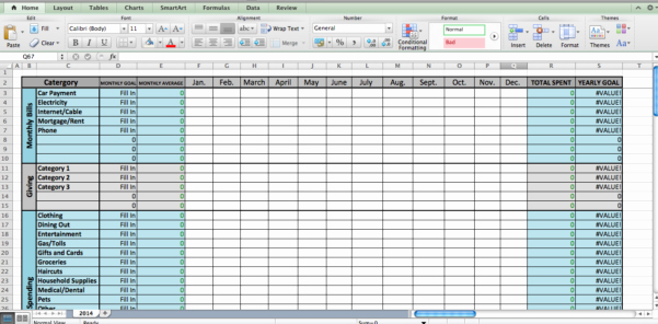 google docs bud template spreadsheet