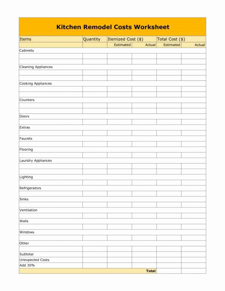 renovation spreadsheet template 2