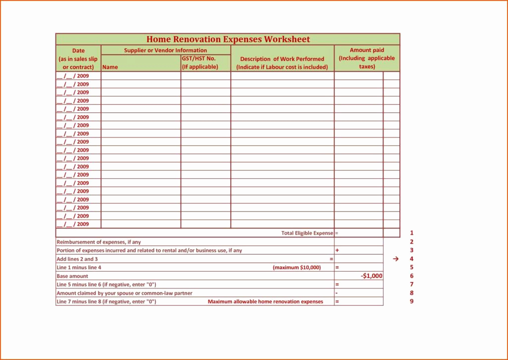 Home Renovation Budget Template Luxury Renovation Spreadsheet Home Renovation Bud Spreadsheet