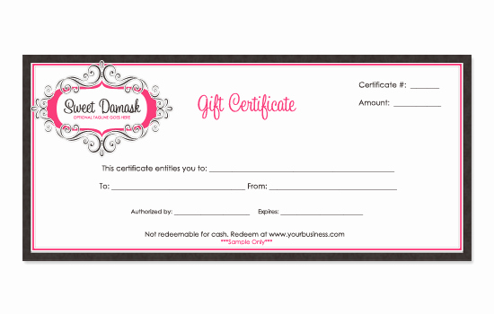Homemade Gift Certificate Template Elegant Gift Certificate Templates
