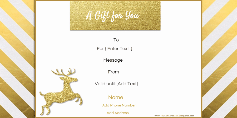 Homemade Gift Certificate Template Fresh Free Editable Christmas Gift Certificate Template