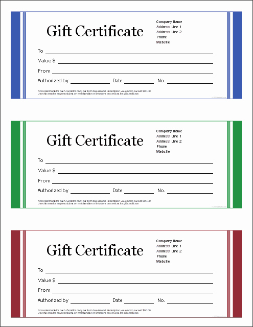 Homemade Gift Certificate Template Inspirational Download the Blank Gift Certificate From Vertex42