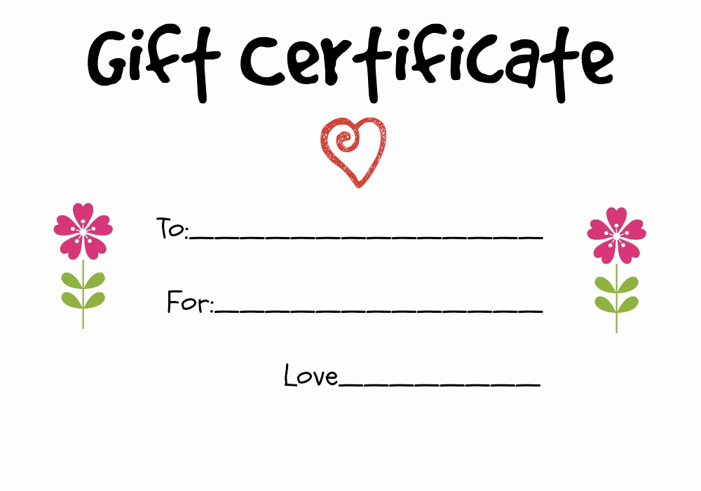 Homemade Gift Certificate Template Inspirational Homemade Gift Certificate Ideas to Give to A Grandparent