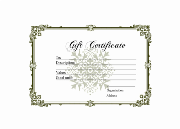 Homemade Gift Certificate Template Luxury 6 Homemade Gift Certificate Templates Doc Pdf