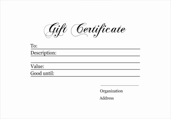 Homemade Gift Certificate Template New 6 Homemade Gift Certificate Templates Doc Pdf