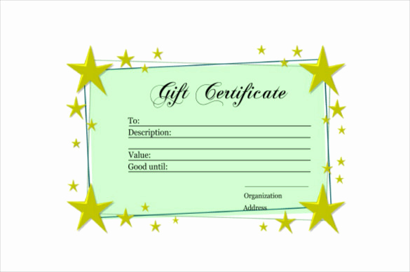 Homemade Gift Certificate Template Unique 6 Homemade Gift Certificate Templates Doc Pdf