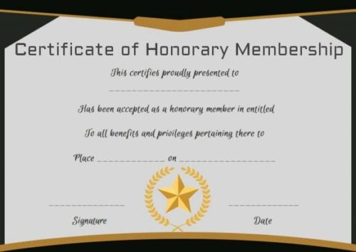 Honorary Member Certificate Template Elegant 14 Honorary Life Certificate Templates Pdf Docx