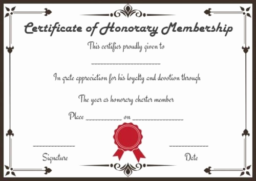 Honorary Member Certificate Template Inspirational 14 Honorary Life Certificate Templates Pdf Docx