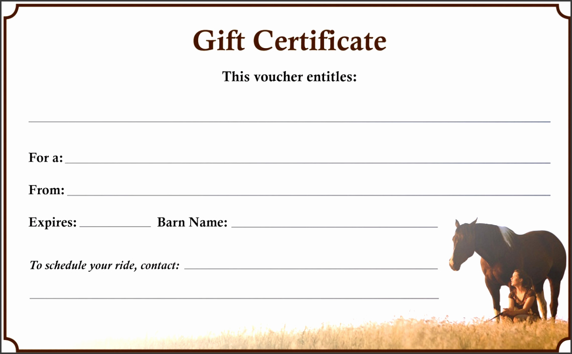 Horseback Riding Gift Certificate Template Awesome 9 Make Your Own Gift Certificate Sampletemplatess