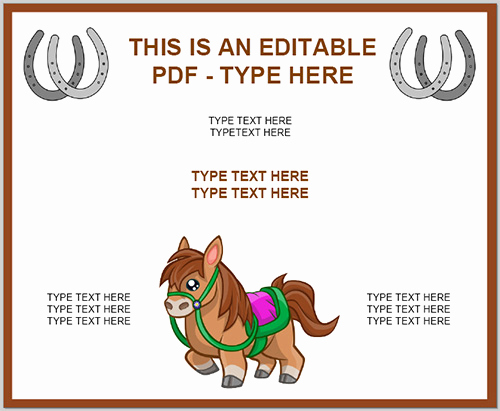 Horseback Riding Gift Certificate Template New Popular