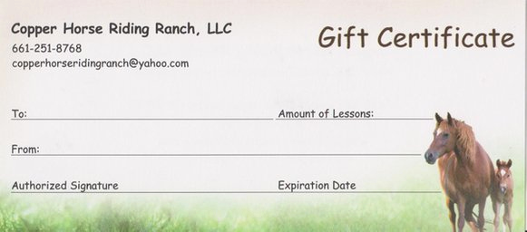 Horseback Riding Gift Certificate Template Unique Copper Horse Riding Ranch